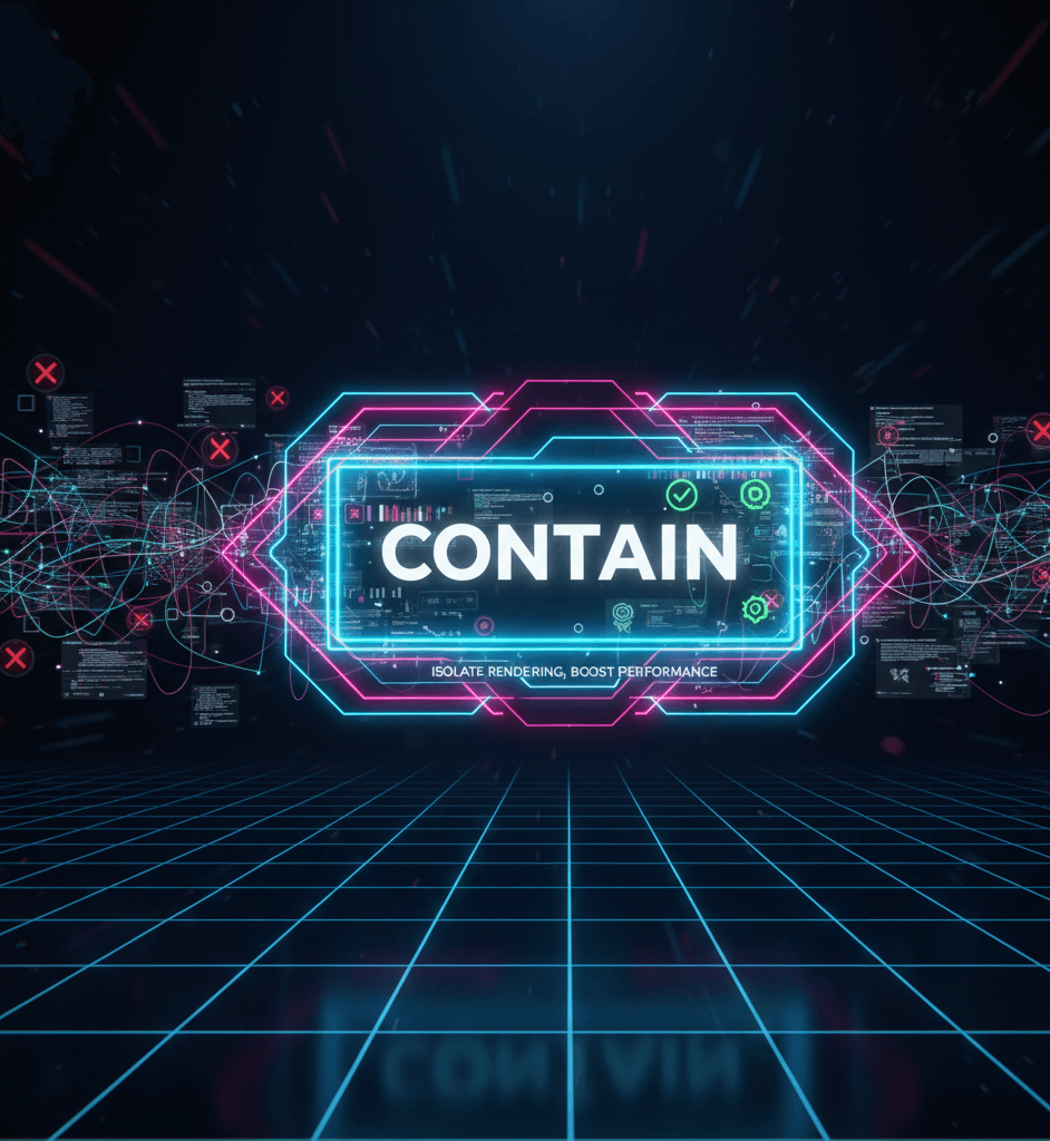 The CSS Property That Can Isolate Rendering and Fix Your Performance Bottlenecks – contain